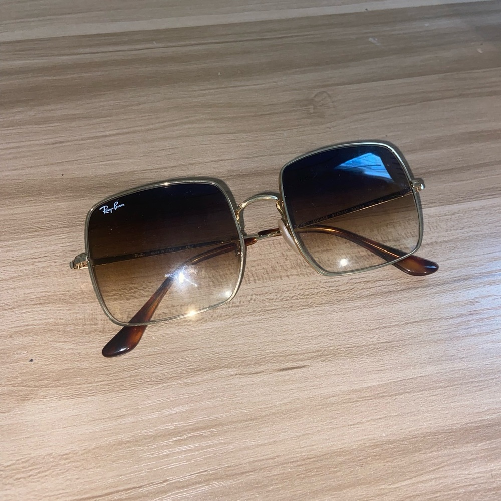 Gold Faded Square Ray-ban Sunglasses